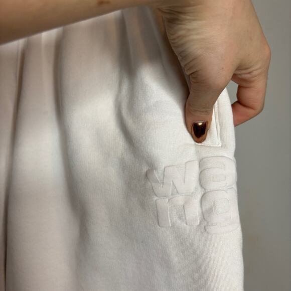 Alexander Wang Logo Tapered Track Pants White - Picture 6 of 10